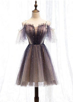 Arminelle | Dazzle at Homecoming in a Navy Blue & Lavender Gradient Dress - Black - PromDressClub