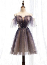 Arminelle | Dazzle at Homecoming in a Navy Blue & Lavender Gradient Dress - Black - PromDressClub