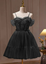 Azurael | Sparkle in Light Purple Homecoming Dress with Bow - Black - PromDressClub