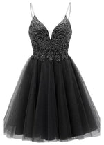 Clarentine | Discover the Perfect Dusty Blue Homecoming Dress for Your Big Night - Black - PromDressClub