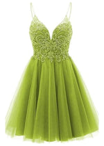 Clarentine | Discover the Perfect Dusty Blue Homecoming Dress for Your Big Night - Olive Green - PromDressClub