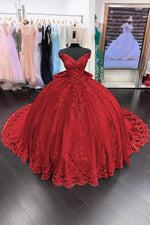 Diana | Sage Green Quinceanera Dresses with Bow - Available in Red, Royal Blue, Black & Navy Blue - Red - PromDressClub