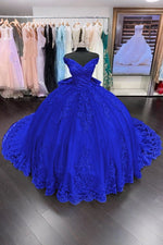 Diana | Sage Green Quinceanera Dresses with Bow - Available in Red, Royal Blue, Black & Navy Blue - Royal Blue - PromDressClub
