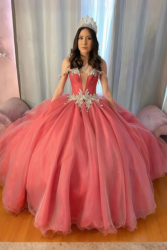 Hailey | Gorgeous Elegant Red Quinceanera Dresses for Unforgettable Parties - Red - PromDressClub