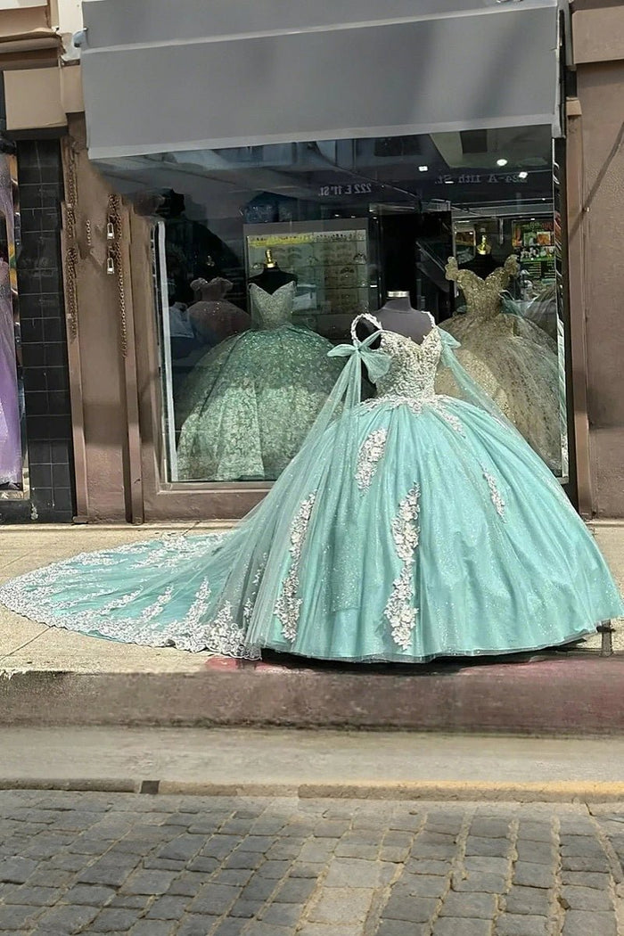 Hazel | Stunning Gorgeous Mint Green Quince Dresses for Unforgettable Celebrations - Mint Green - PromDressClub