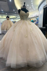 Joy | Unveil Your Radiance in Champagne Quince Dresses - Champagne - PromDressClub