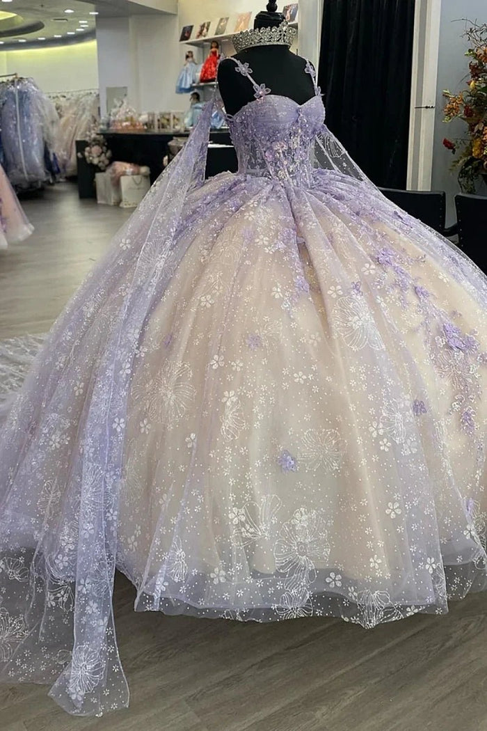 Karen | Unveil Your Fairytale in Lavender Quince Dresses - Light Purple - PromDressClub