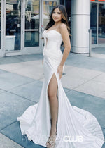 Marcia | Trumpet Mermaid Royal Blue Long Formal Dress Near Me - Price #price_variant_lowest# - White - PromDressClub