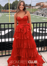 Nicola | A - Line Sequins Appliques Light Pink Long Prom Dress - Price #price_variant_lowest# - Red - PromDressClub