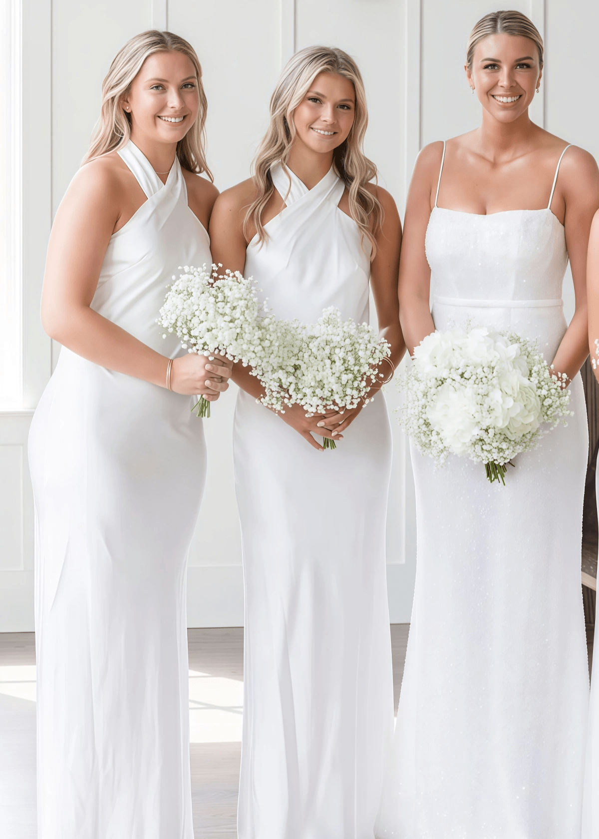 Octavia | Mermaid elegant bow Black Long Bridesmaid Dress - Price #price_variant_lowest# - White - PromDressClub