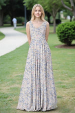 Sweetest Admirer Blue and White Floral Bridesmaid Dress Garden Weddings - Blue Floral - PromDressClub