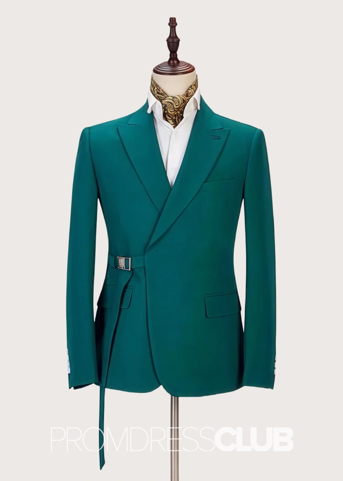 Adrian |Green Prom Suits For Men With Fashion Peaked Lapel Outsfits | Two Pieces Bespoke Men Suits - Price #price_variant_lowest# - 34 - PromDressClub