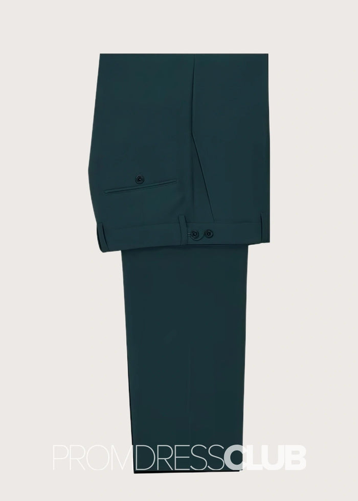 Asher |Fashion Dark Green Prom Suits For Men With Notched Lapel | Two Pieces Bespoke Men Suits - Price #price_variant_lowest# - 34 - PromDressClub