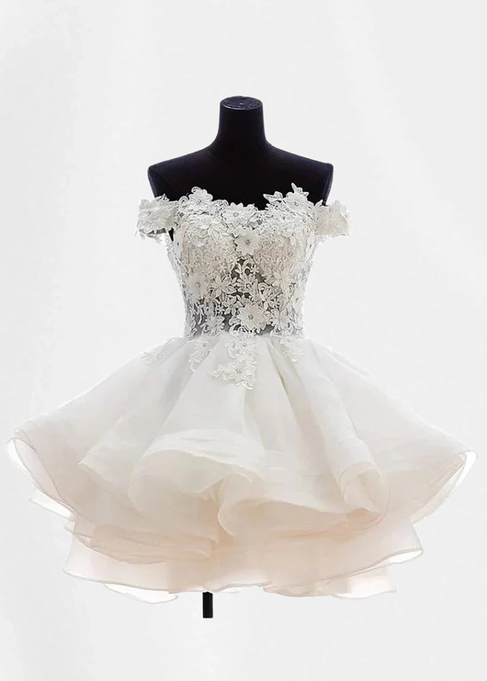 Aysun | Shine in Your Dream White Homecoming Dress – Find the Perfect Fit! - White - PromDressClub