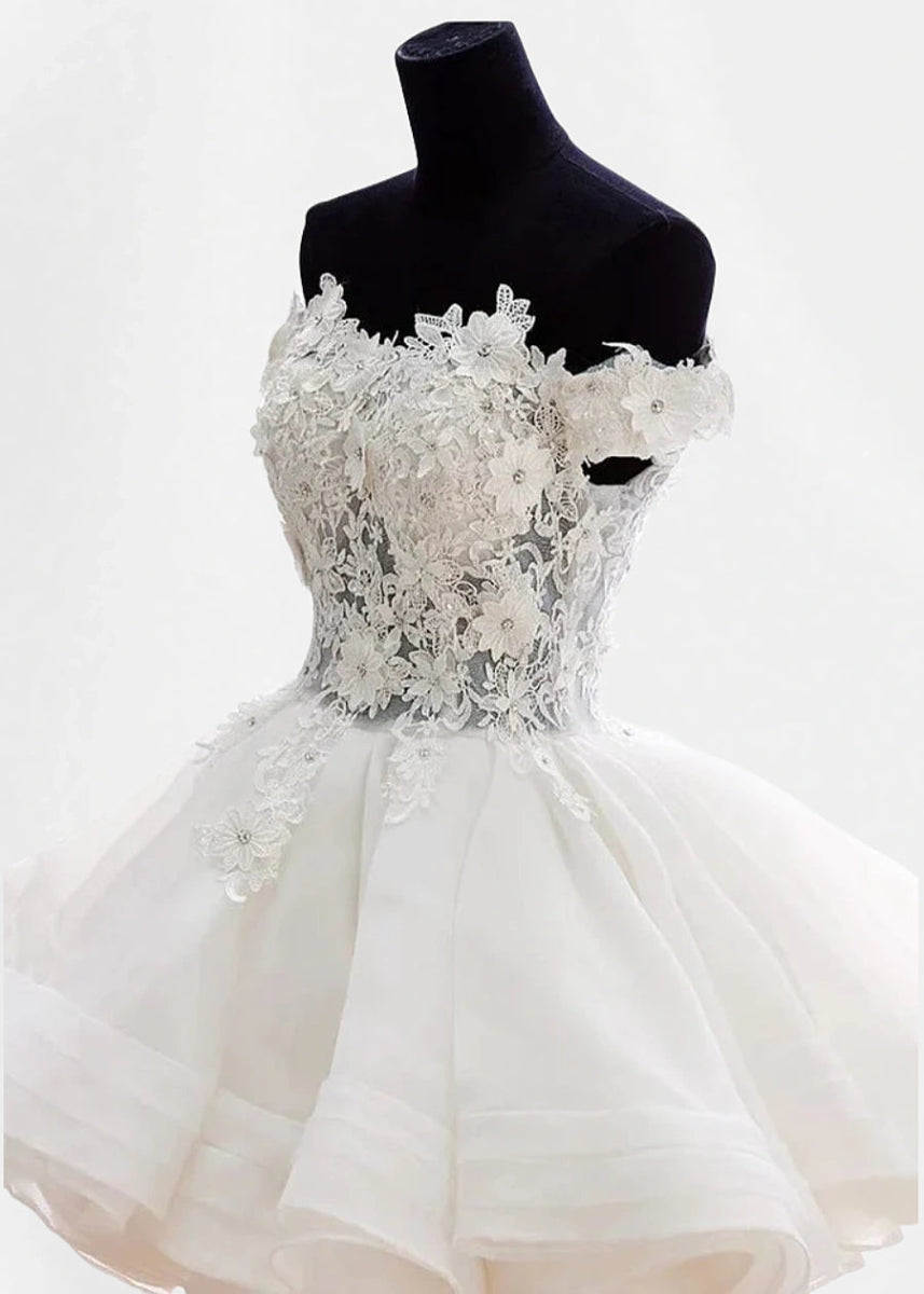 Aysun | Shine in Your Dream White Homecoming Dress – Find the Perfect Fit! - White - PromDressClub