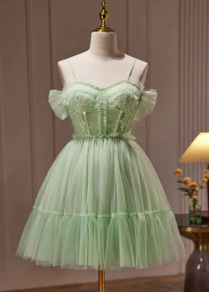 Azurael | Sparkle in Light Purple Homecoming Dress with Bow - Sage - PromDressClub