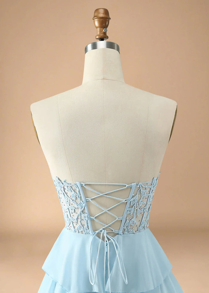 Benoite | Sparkle in Stunning Light Blue Homecoming Dresses - Light Blue - PromDressClub