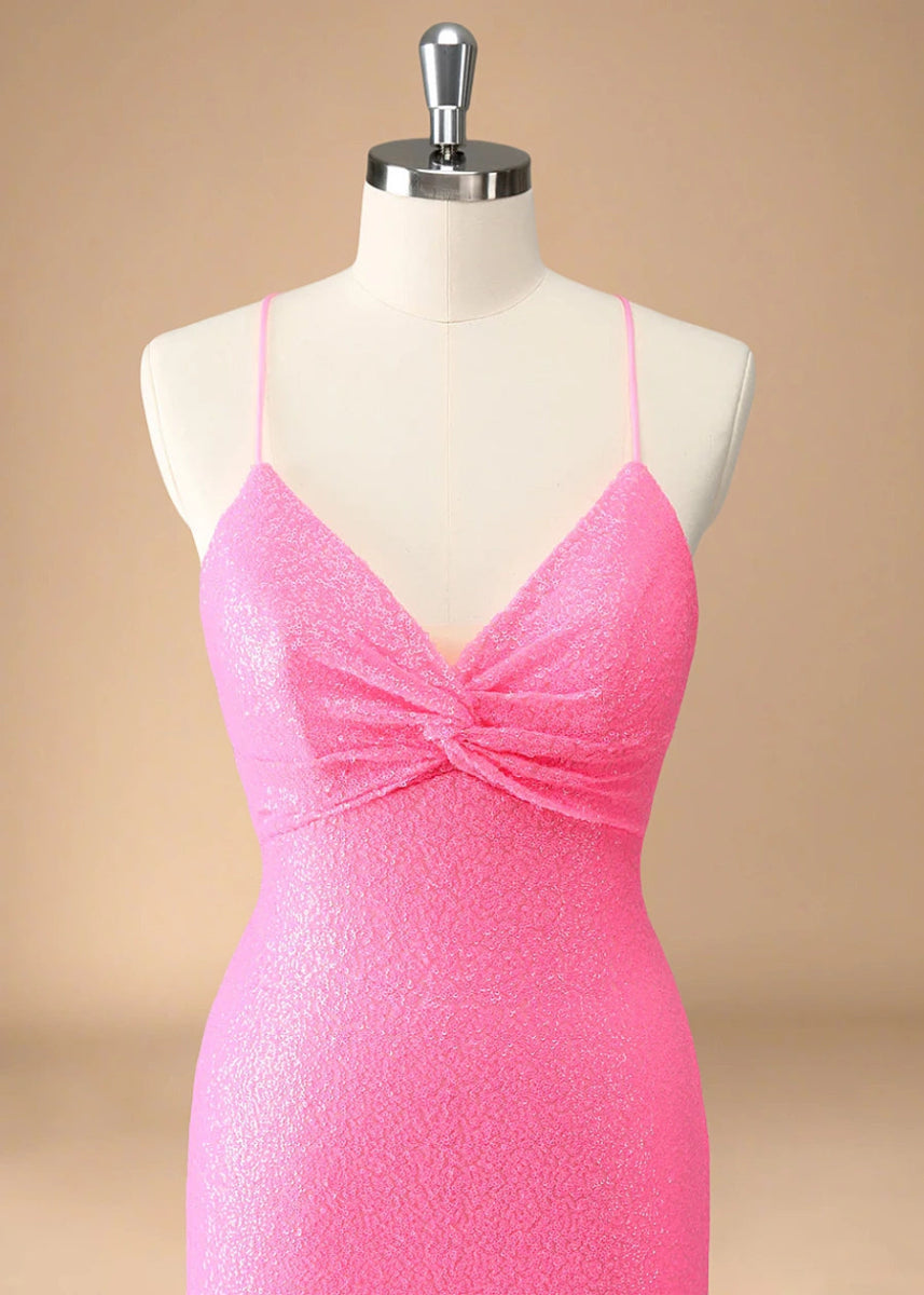 Carmanthia | Find Your Dream Dress! Pink & Black Homecoming Gowns - Light Pink - PromDressClub