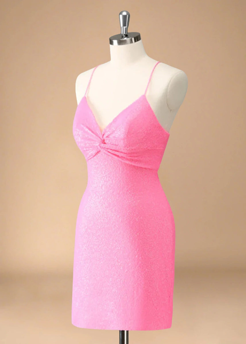 Carmanthia | Find Your Dream Dress! Pink & Black Homecoming Gowns - Light Pink - PromDressClub