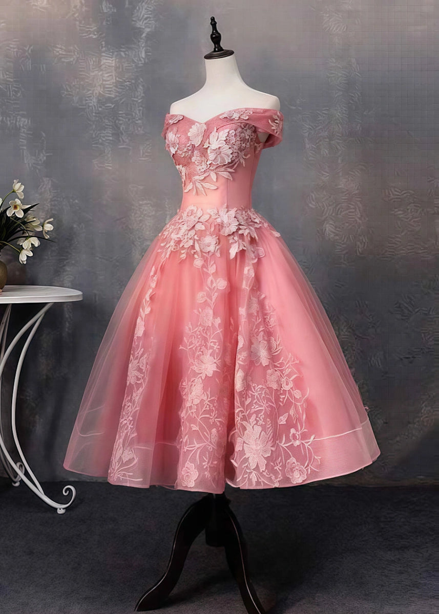 Celandine | Radiant Pink Homecoming Dress That Move & Sparkle All Night Long - Pink Floral - PromDressClub
