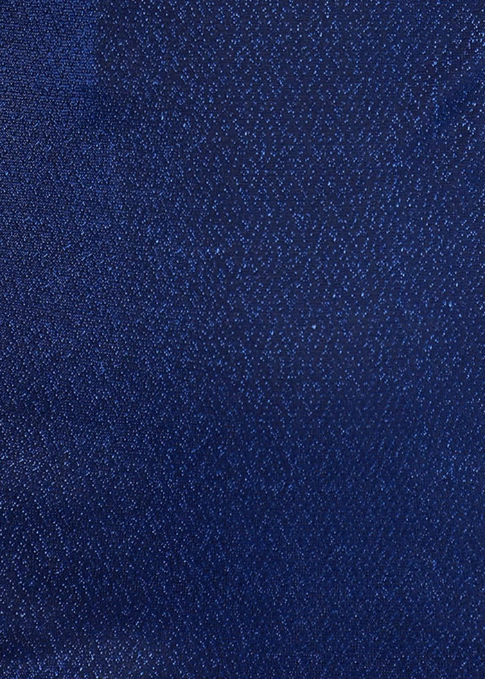 Christie |Sheath Column Square Neck Cowl Blue Short Homecoming Dress with Slit - Royal Blue - PromDressClub