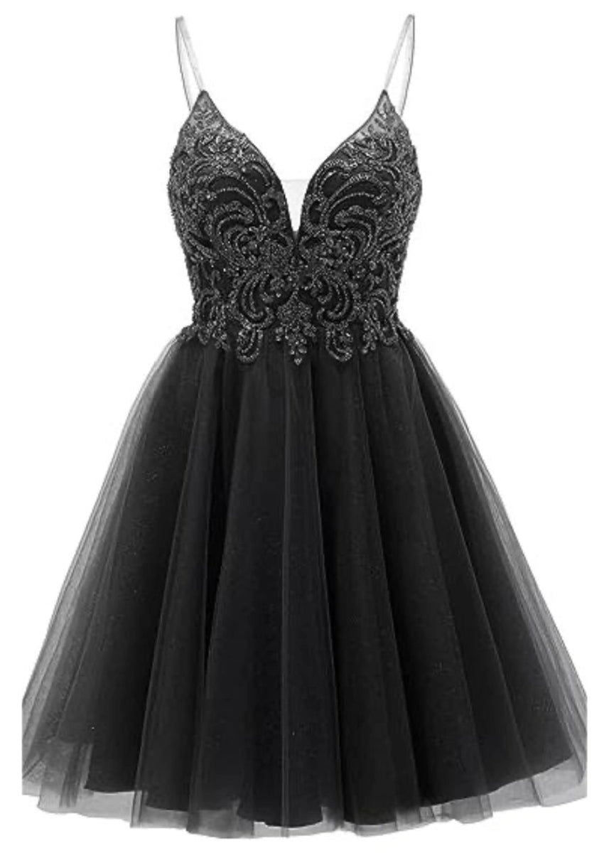 Clarentine | Discover the Perfect Dusty Blue Homecoming Dress for Your Big Night - Black - PromDressClub