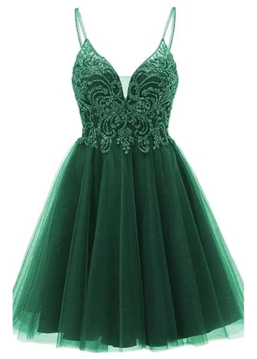 Clarentine | Discover the Perfect Dusty Blue Homecoming Dress for Your Big Night - Emerald Green - PromDressClub