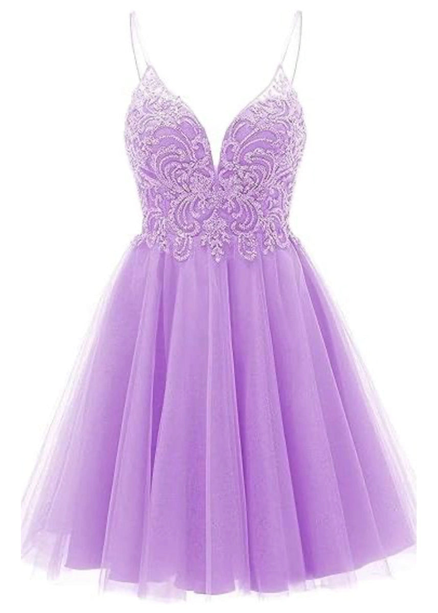 Clarentine | Discover the Perfect Dusty Blue Homecoming Dress for Your Big Night - Lavender - PromDressClub