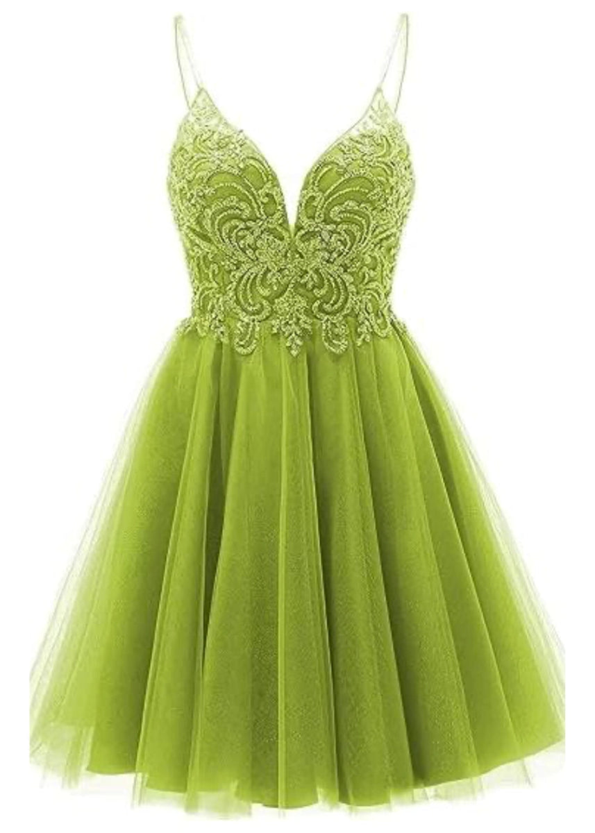 Clarentine | Discover the Perfect Dusty Blue Homecoming Dress for Your Big Night - Olive Green - PromDressClub