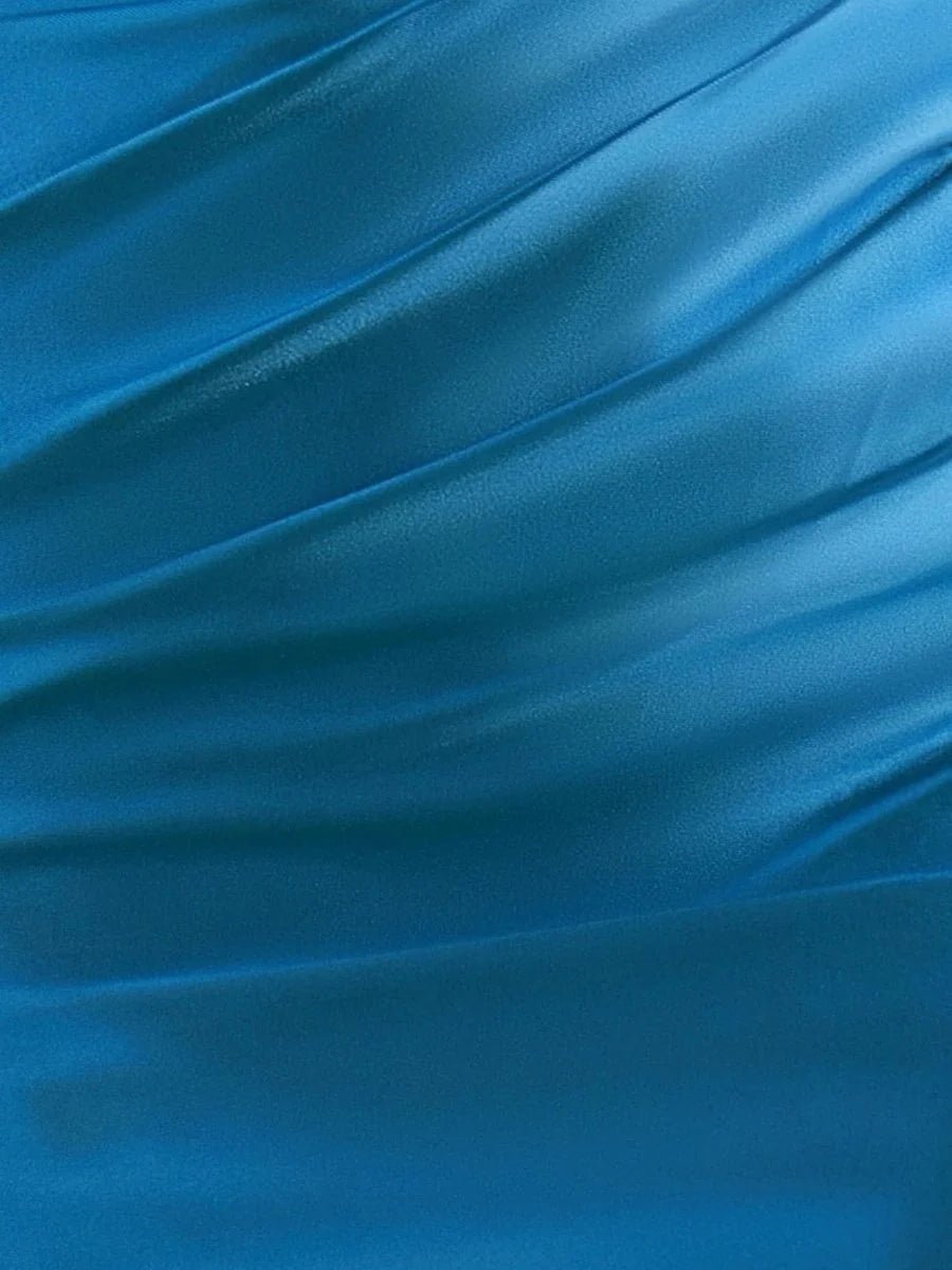 Cygneta | Command Attention: Royal Blue Homecoming Dress With Corset & Pleats - Peacock - PromDressClub