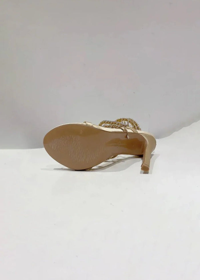 Dazzle in Strappy Gold Sandals Heels – The Ultimate Gold High Heel Sandals for Every Glamorous Occasion - Gold - PromDressClub