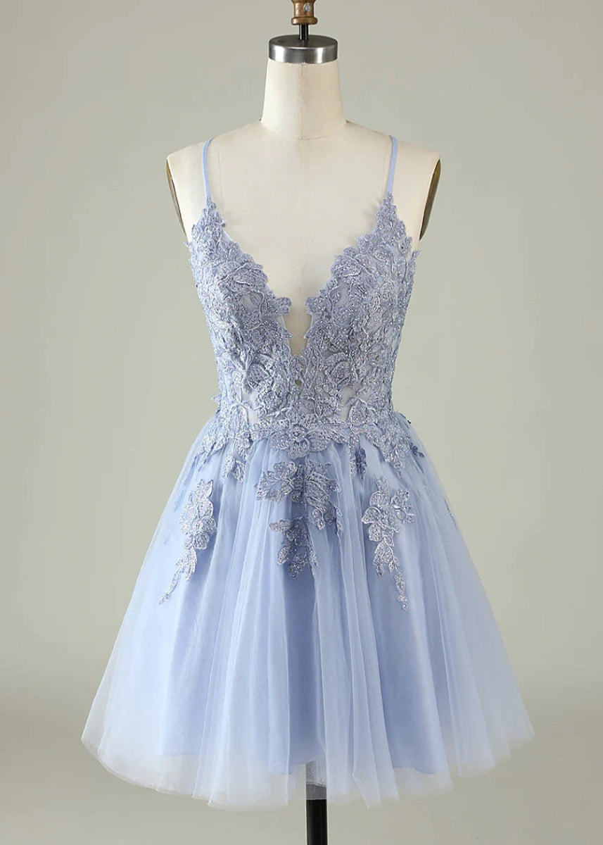 Deledda | Discover Your Dream Rose Gold Homecoming Dress - Sparkle in Style! - Lavender - PromDressClub