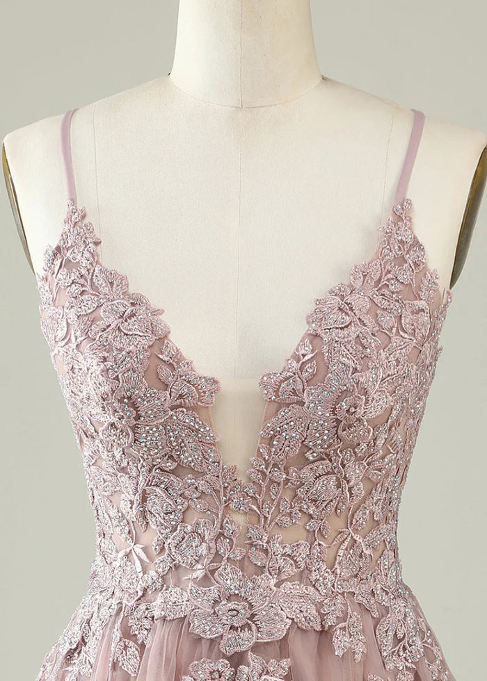 Deledda | Discover Your Dream Rose Gold Homecoming Dress - Sparkle in Style! - Rose Gold - PromDressClub