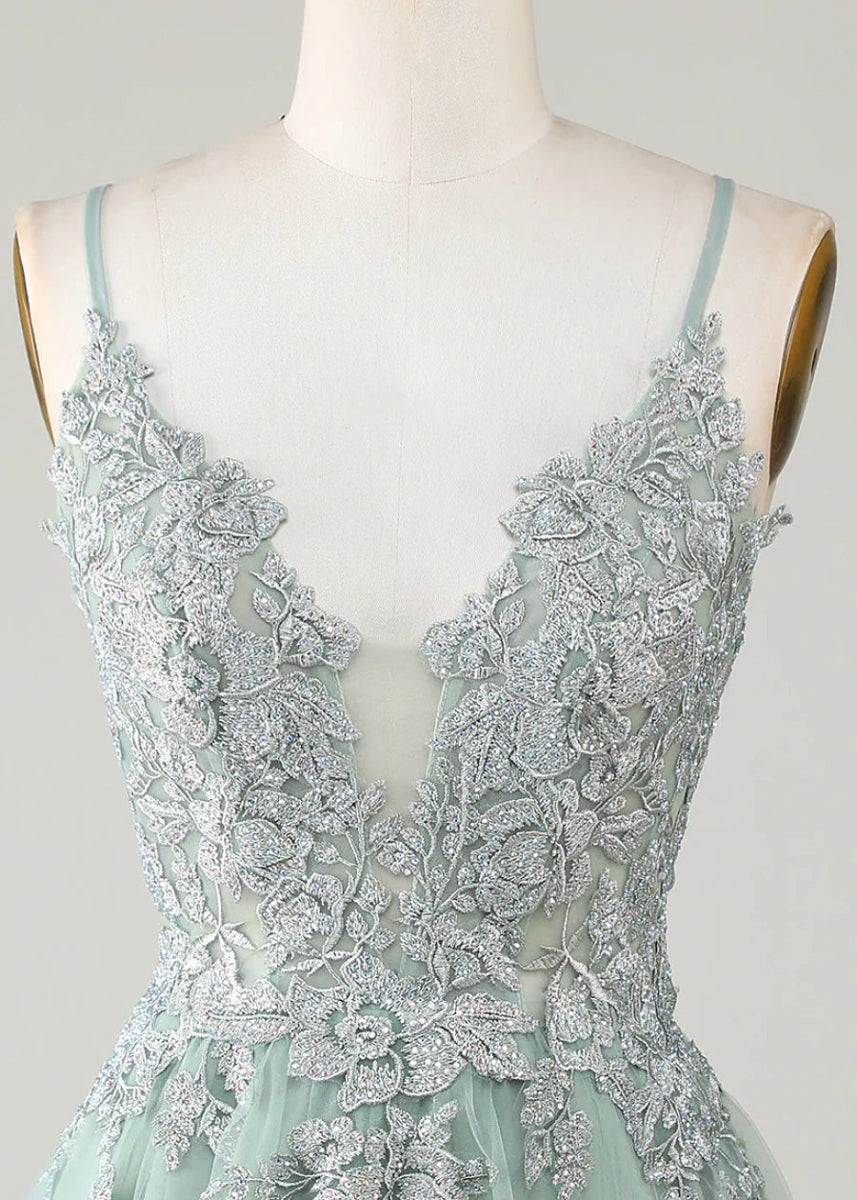 Deledda | Discover Your Dream Rose Gold Homecoming Dress - Sparkle in Style! - Sage - PromDressClub