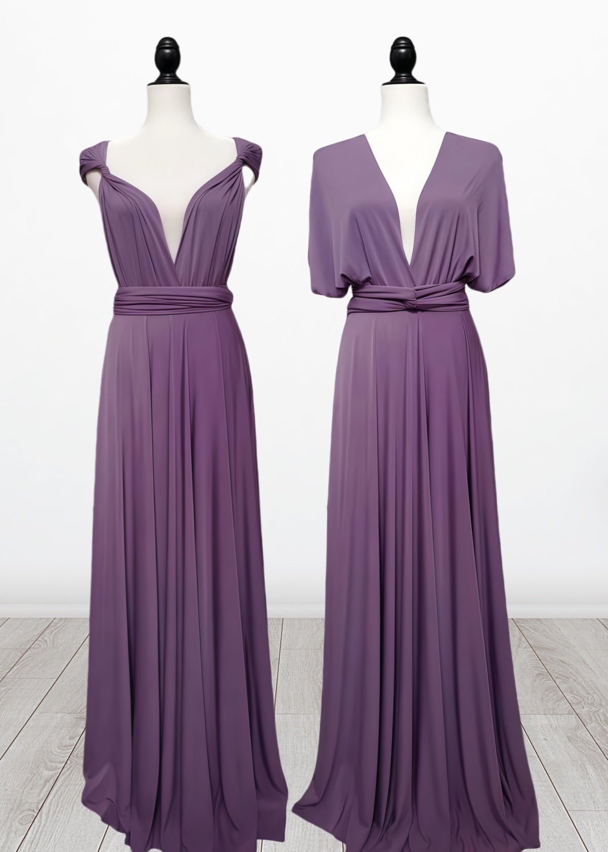Diana | Cherished Vow Infinity Purple Chiffon Maxi Bridesmaid Dress with Multiway Convertible - Price #price_variant_lowest# - Purple - PromDressClub