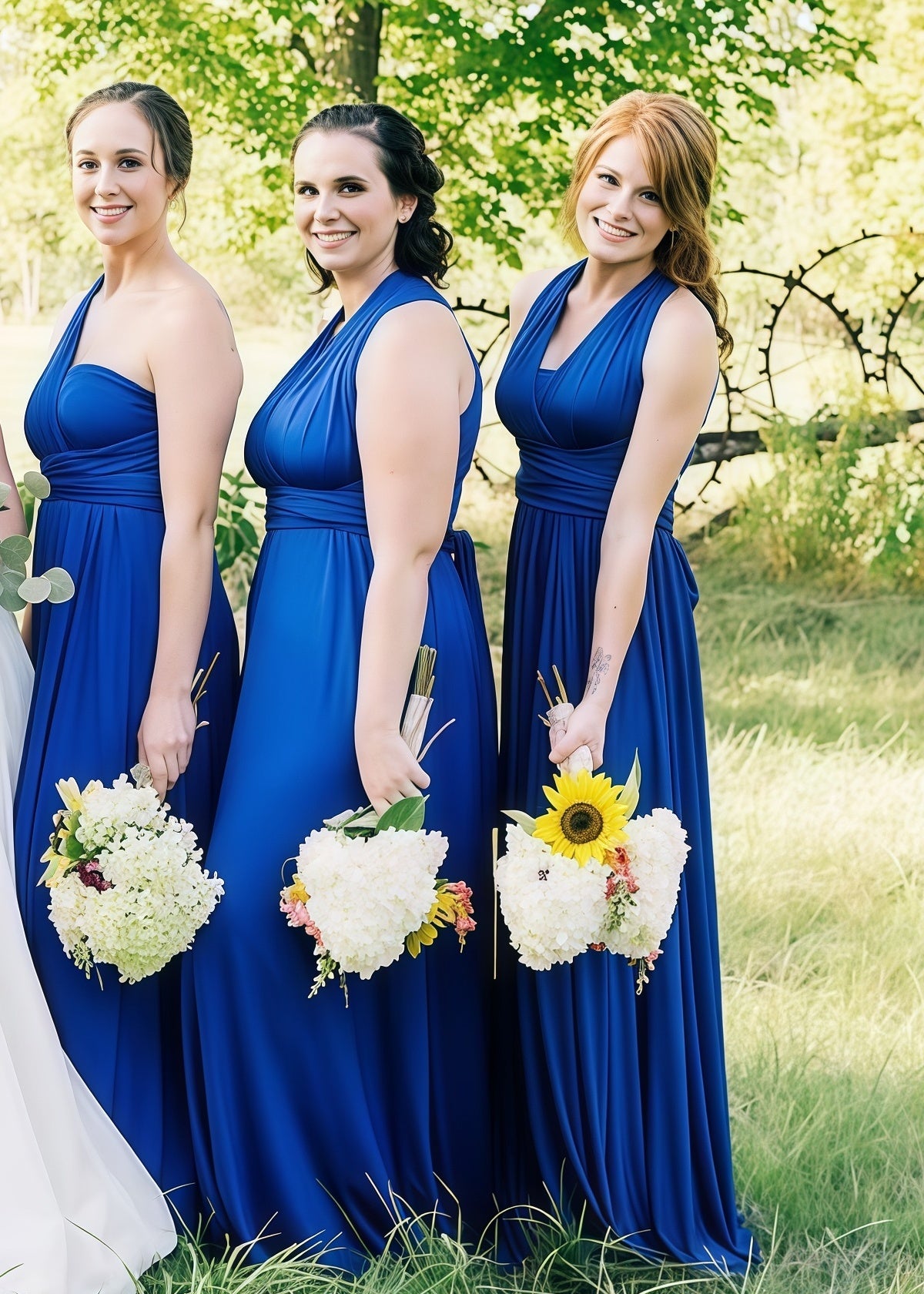 Dinah | Purely Elegant Infinity Royal Blue Chiffon Maxi Bridesmaid Dress with Multiway Convertible - Price #price_variant_lowest# - Royal Blue - PromDressClub