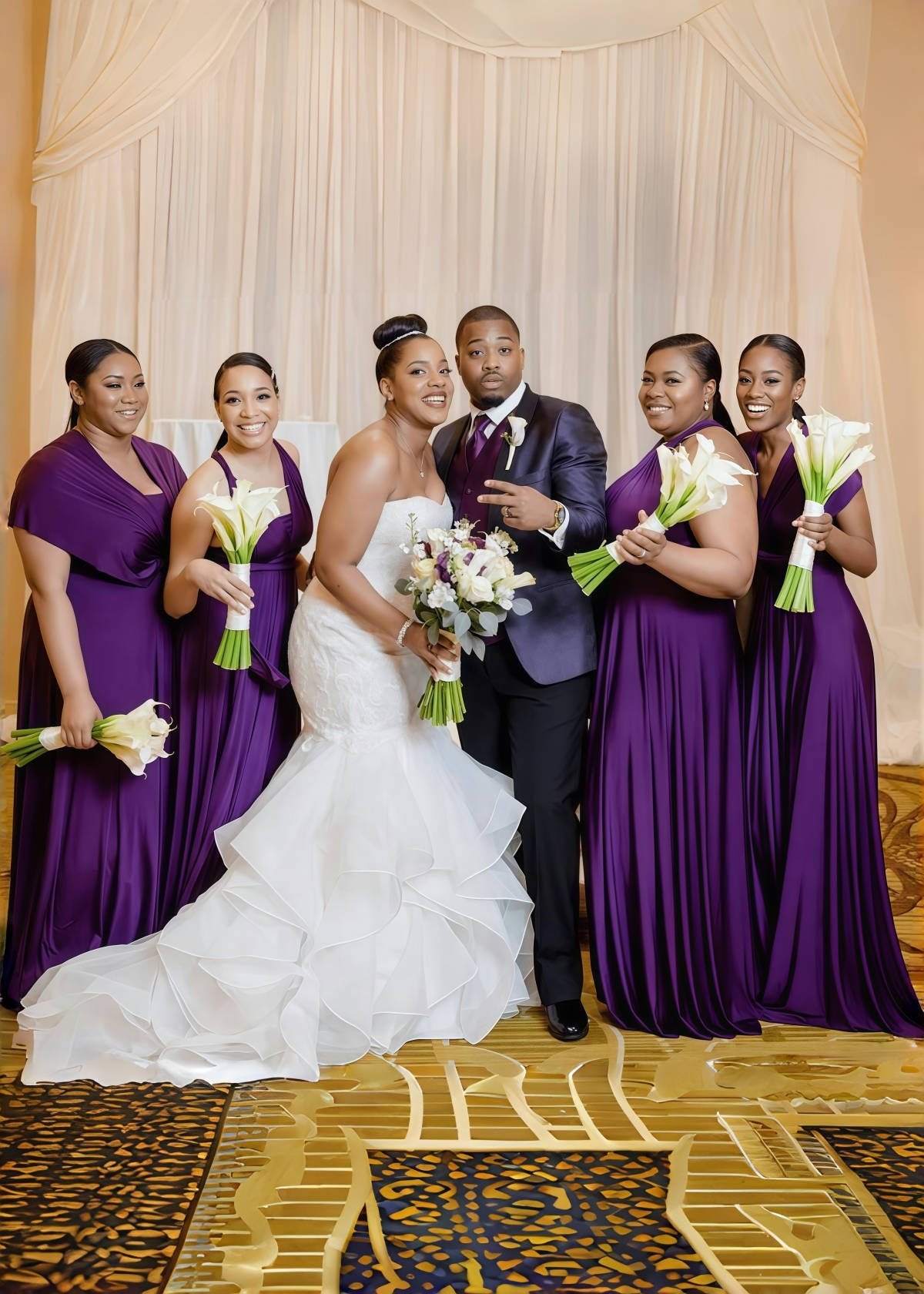 Dominic | Truly a Beauty Infinity Purple Chiffon Maxi Bridesmaid Dress with Multiway Convertible - Price #price_variant_lowest# - Purple - PromDressClub