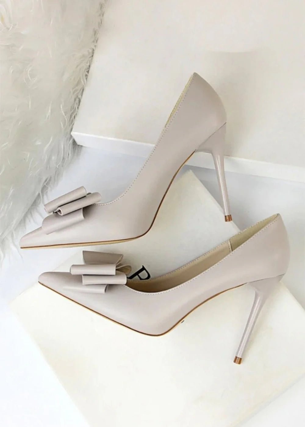 Elevate Your Style with Pointy Toe Light Blue and Pink High Heels with Bow – Chic Pump Heels for Every Occasion - Silver - PromDressClub