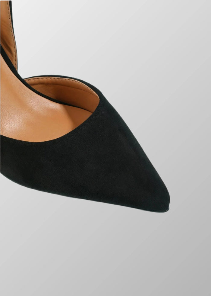 Elevate Your Wardrobe with Stylish Nude Heeled Sandals & Timeless Black High Heel Pumps - Black - PromDressClub