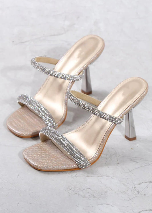 Glamorous Gold Block Heels High Sandals – Stylish Square Toes Heel for Every Festive Moment - Gold - PromDressClub 1000