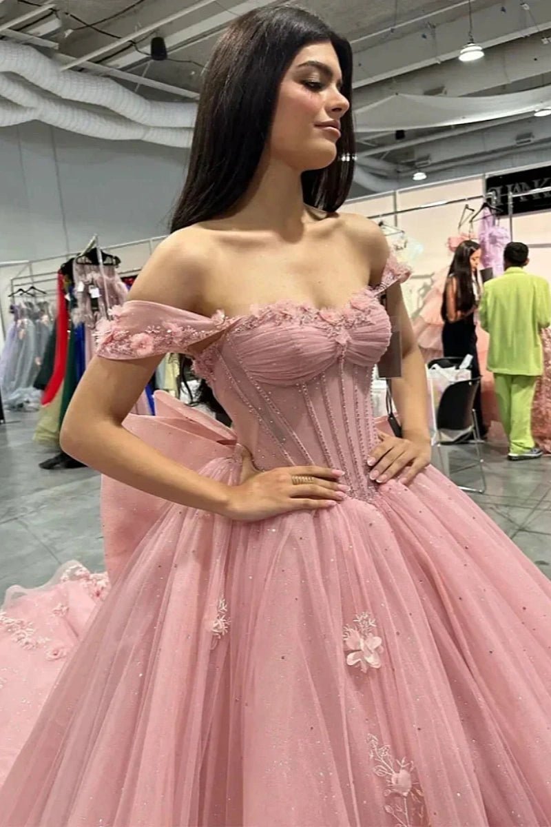 Harriet | Beautiful Elegant Pink Quinceanera Dresses for Unforgettable Moments - Pink - PromDressClub