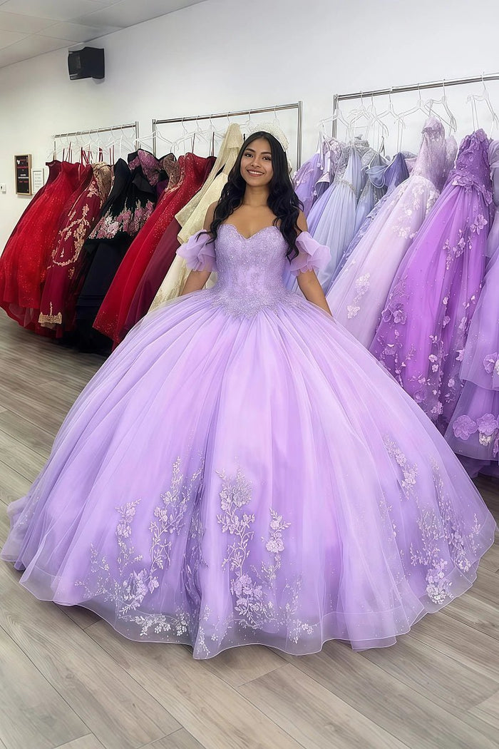 Heidi | Gorgeous Light Purple Quinceanera Dress Elegant Purple Sweet 16 Dresses - Light Purple - PromDressClub