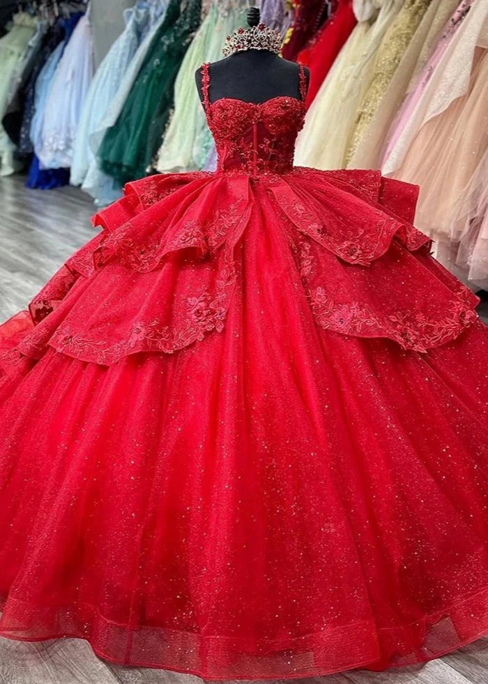 Jemma | Step Into Elegance with Dazzling Red Quince Dresses - Red - PromDressClub