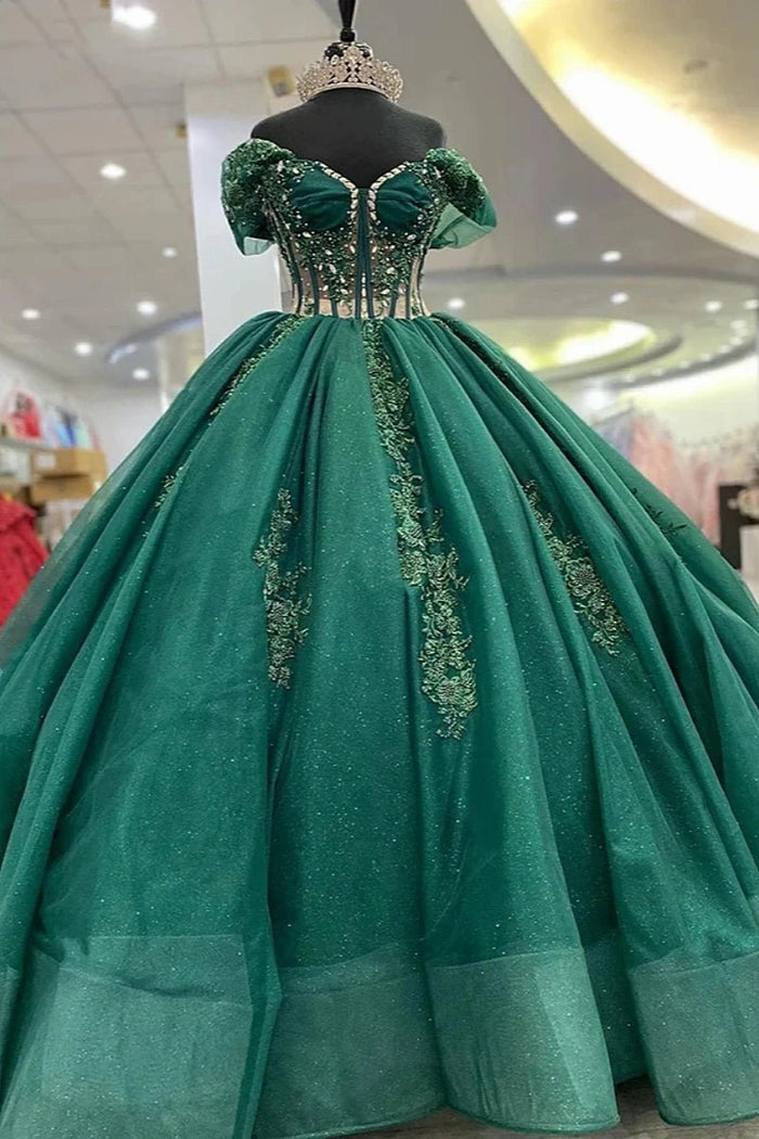 Jill | Unwrap Your Fairytale in Emerald Green Quince Dresses - Emerald Green - PromDressClub