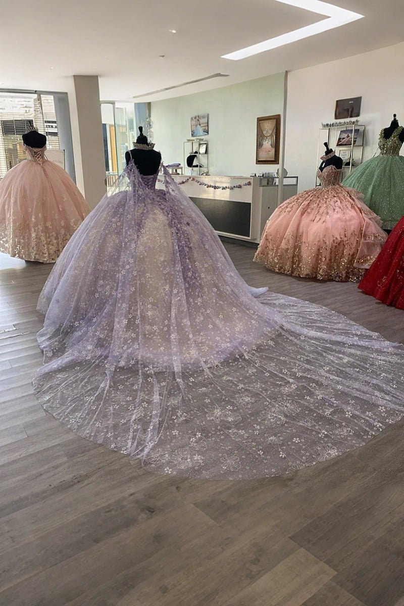 Karen | Unveil Your Fairytale in Lavender Quince Dresses - Light Purple - PromDressClub