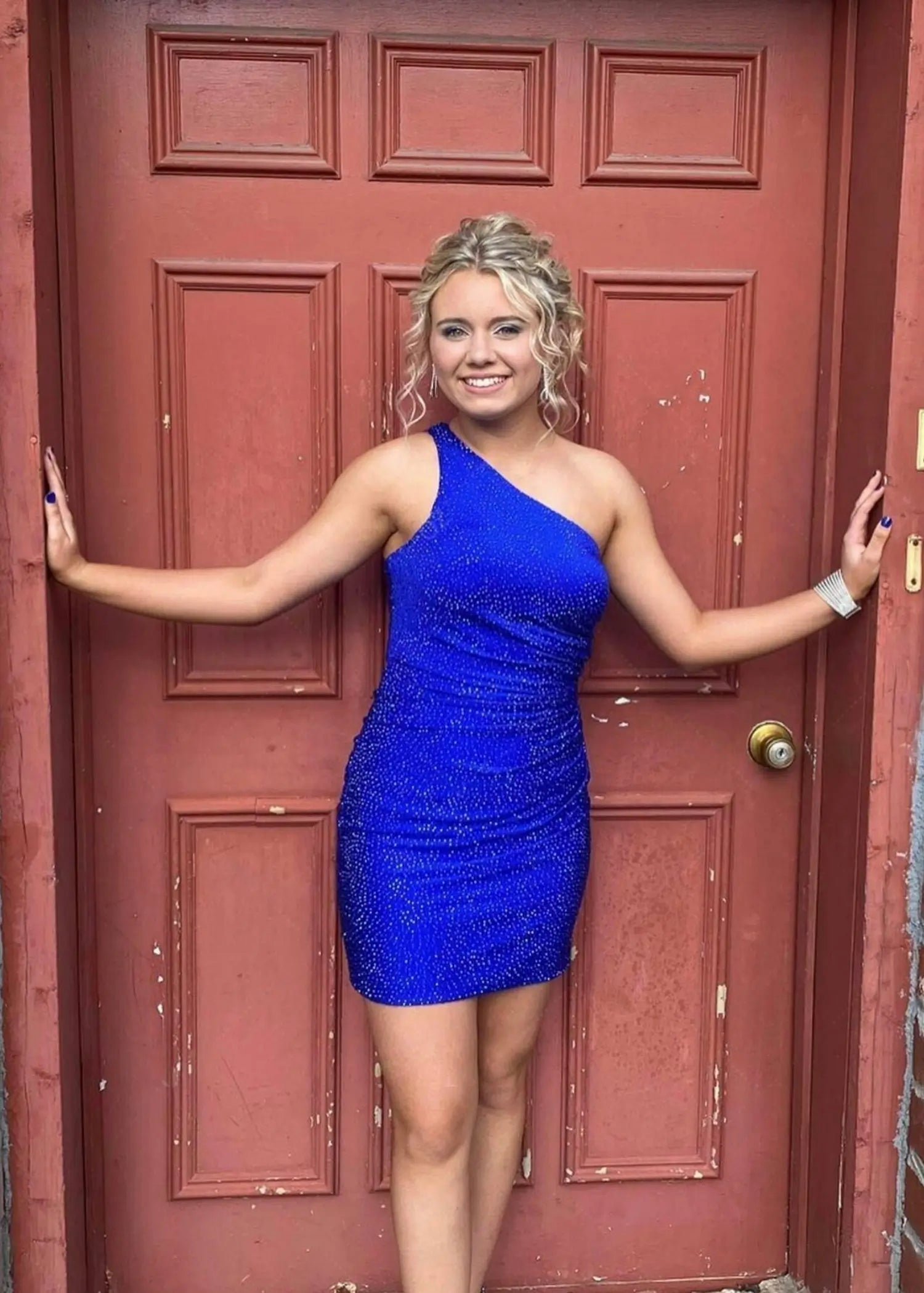 Kate |Sheath One Shoulder Short Fuchsia Homecoming Dress - Fuchsia - PromDressClub