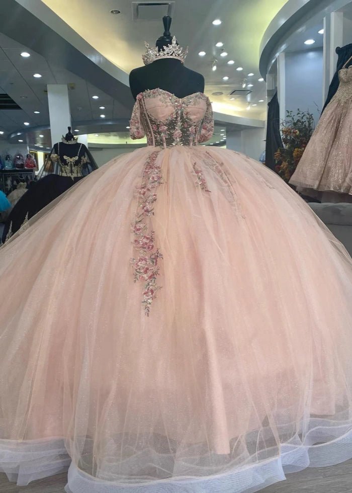Katelyn | Discover the Perfect Light Pink Quinceañera Gown for Your Big Day - Light Pink - PromDressClub
