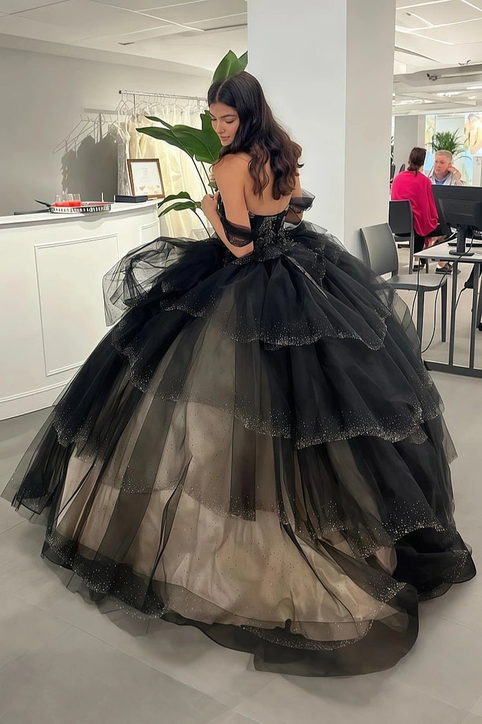 Kathryn | Command Attention in Stunning Black Quince Dresses for Your Big Day - Black - PromDressClub