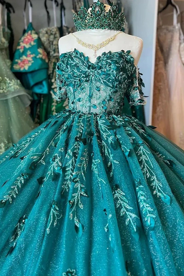 Kaylee | Unveil Your Radiance in Emerald Green Quince Dresses - Emerald Green - PromDressClub