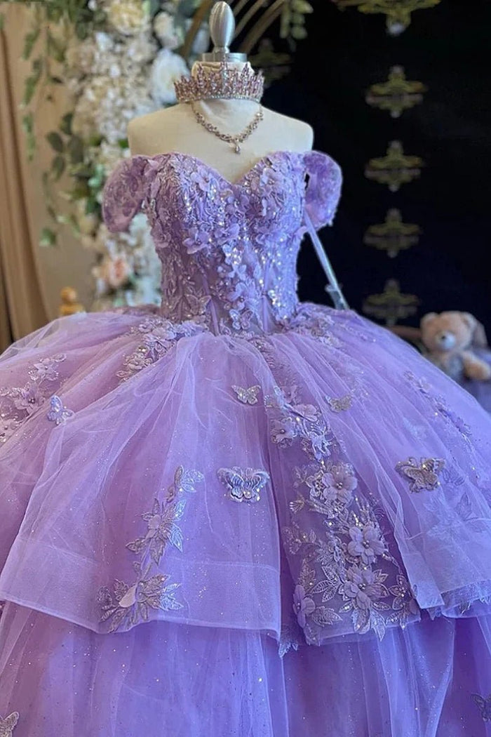 Keira | Step Into Magic with Stunning Purple Quince Dresses - Light Purple - PromDressClub